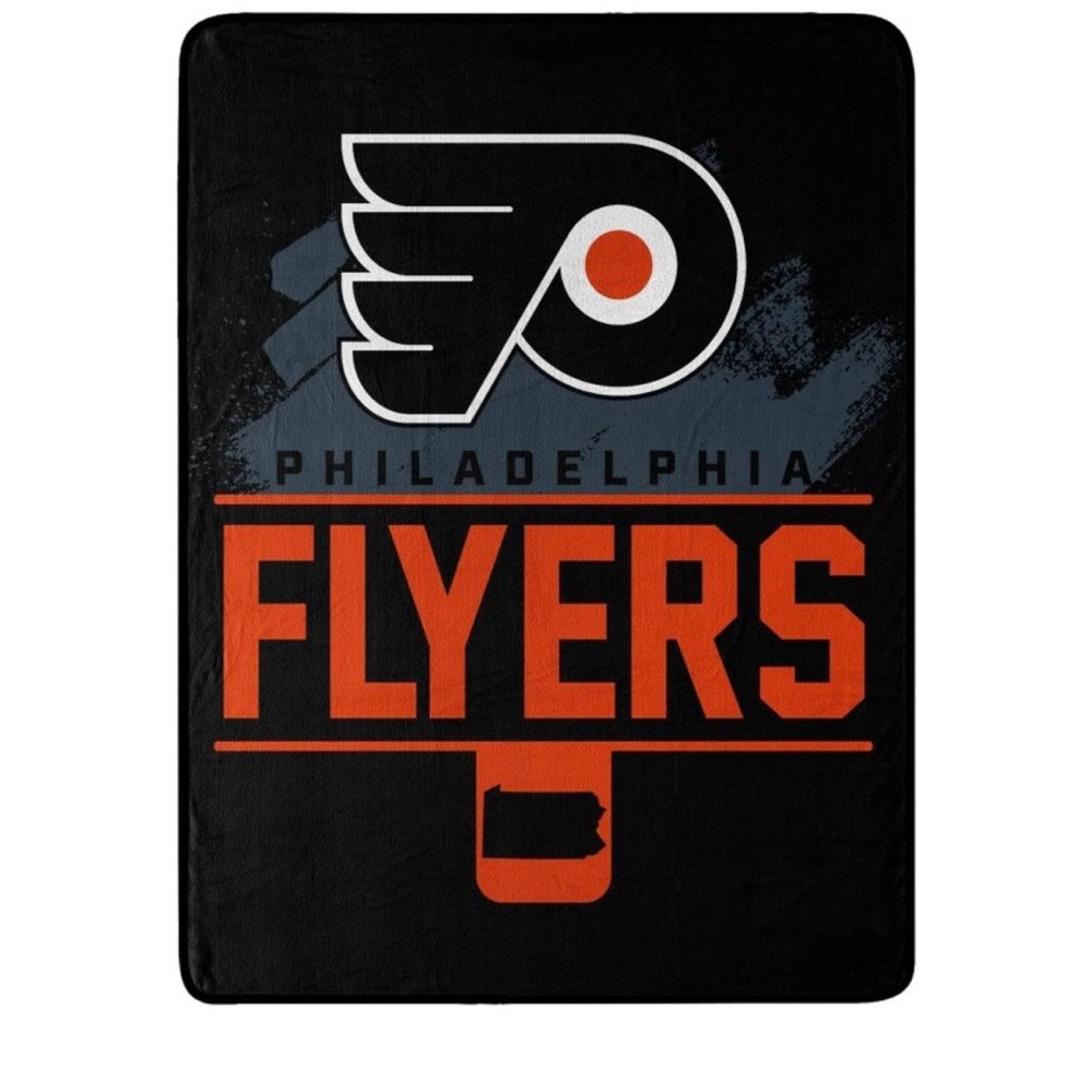 NWT- NHL Philadelphia Flyers Micro Throw Blanket: Polyester Team Logo Midweight